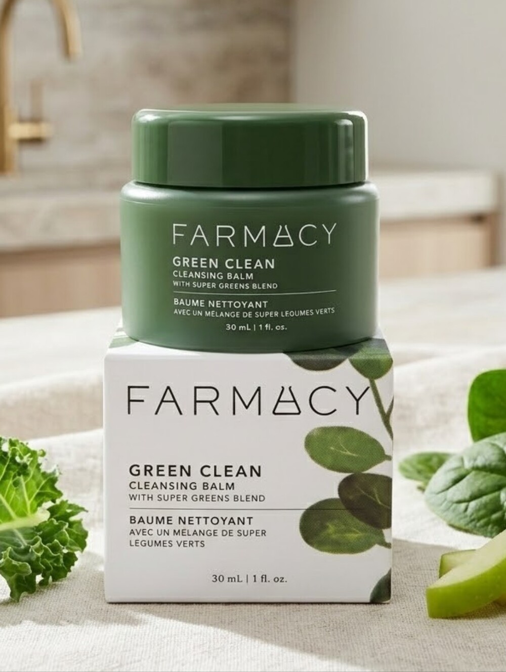 FARMACY Green Clean Makeup Removing Cleansing Balm - 1 fl oz, NIB